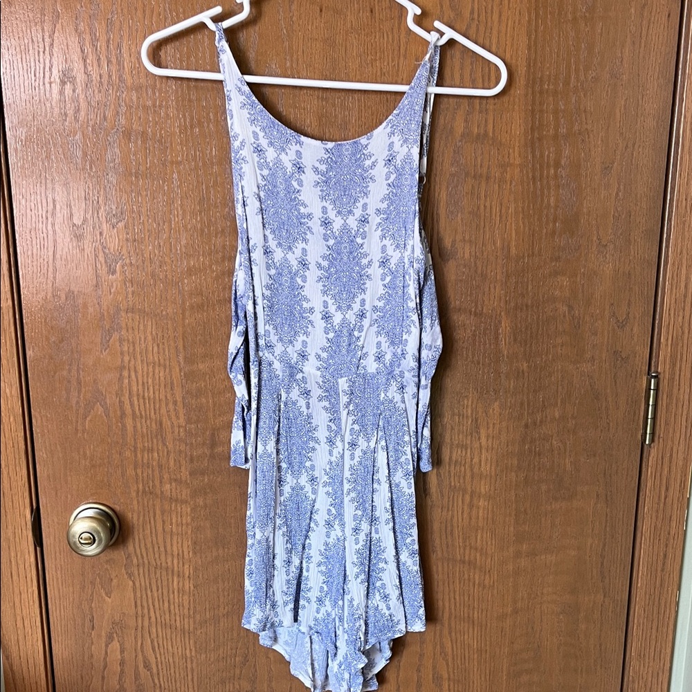 Blue Patterned Kids One Piece
